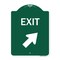 Signmission Designer Series Exit Exit W/ Right Arrow, Green & White Aluminum Sign, 18" H, 24" L, GW-1824-24031 A-DES-GW-1824-24031 - alternate 1